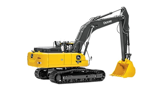 a 350 P-Tier Excavator on a white background