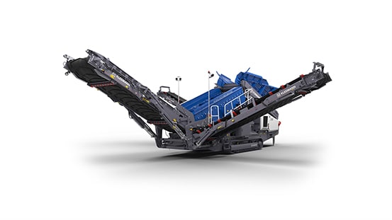 a Mobile Screening Plant on a white background