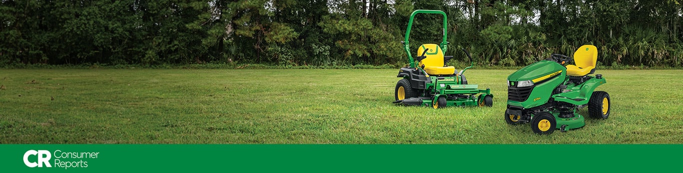 X354 and Z530M mowers staged on grass