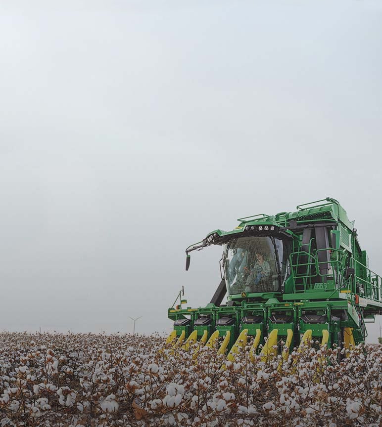 new CP770 Cotton Harvester in action