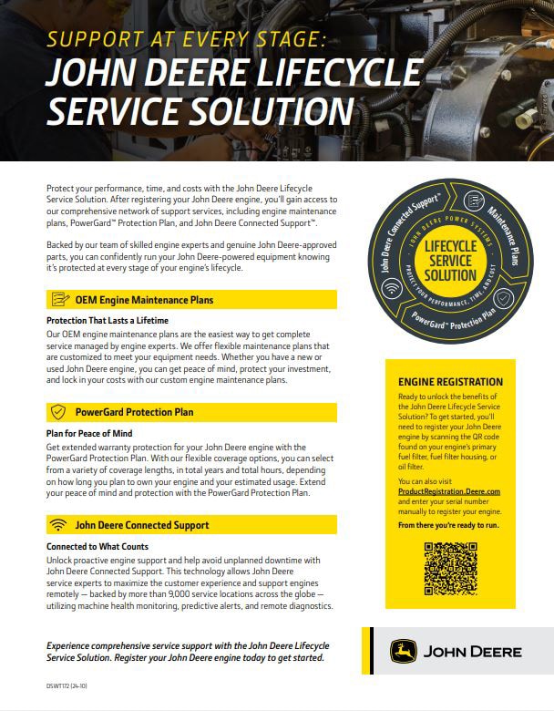 Cover of lifecycle service solution flyer.