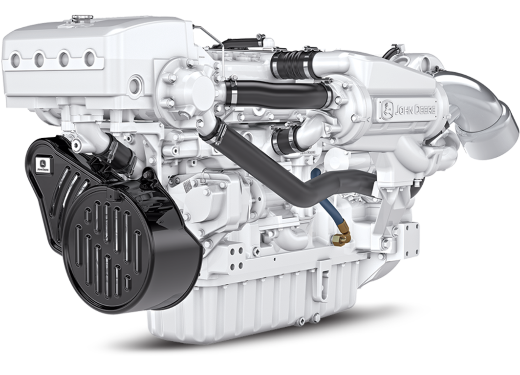 6090SFM85 Variable Speed Auxiliary Marine Engine on a white background
