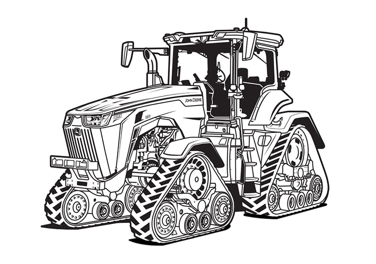 John Deere Tractor coloring page