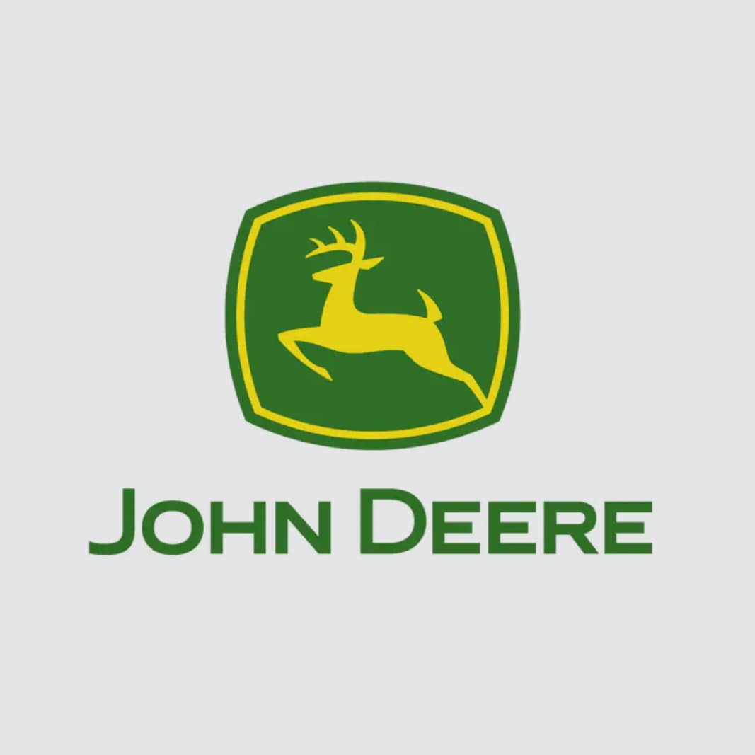 John Deere logo on yellow background Stock Photo - Alamy