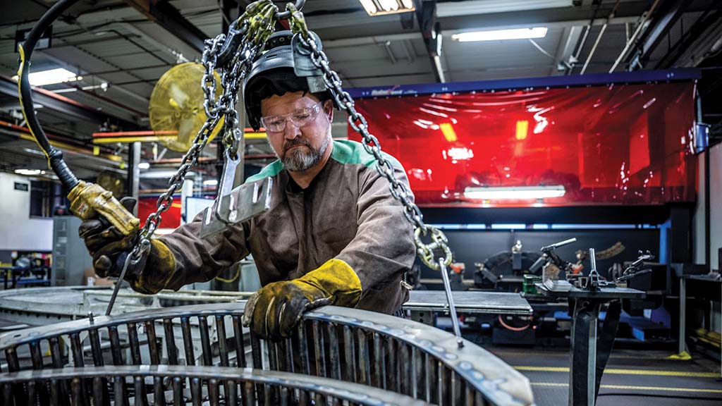 A man working in a factory