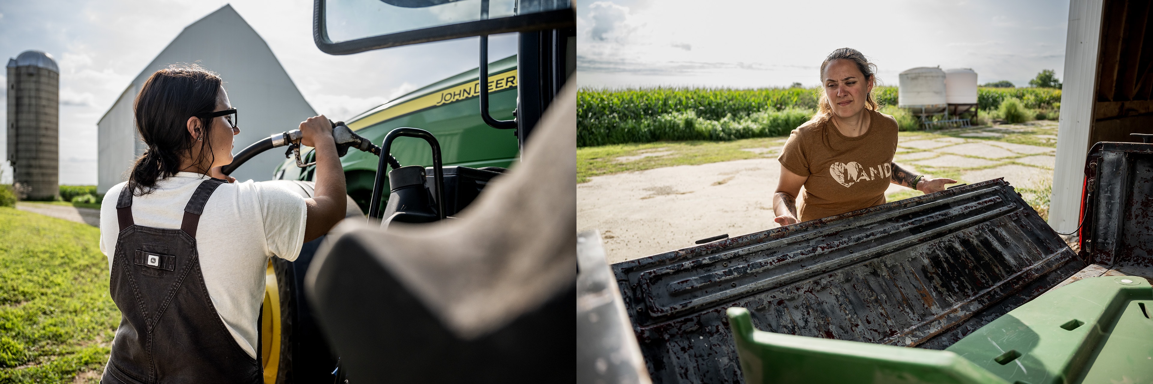 Work on the farm is never done... Betsy does chores each morning