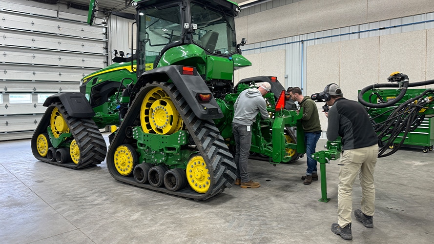 Cogen getting the tractor ready for spraying