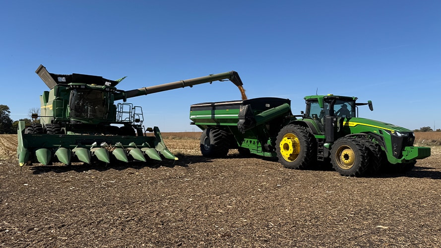 Cogen harvesting his 20-acres of corn