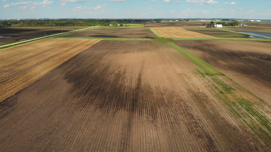 A birdseye view of the test farm