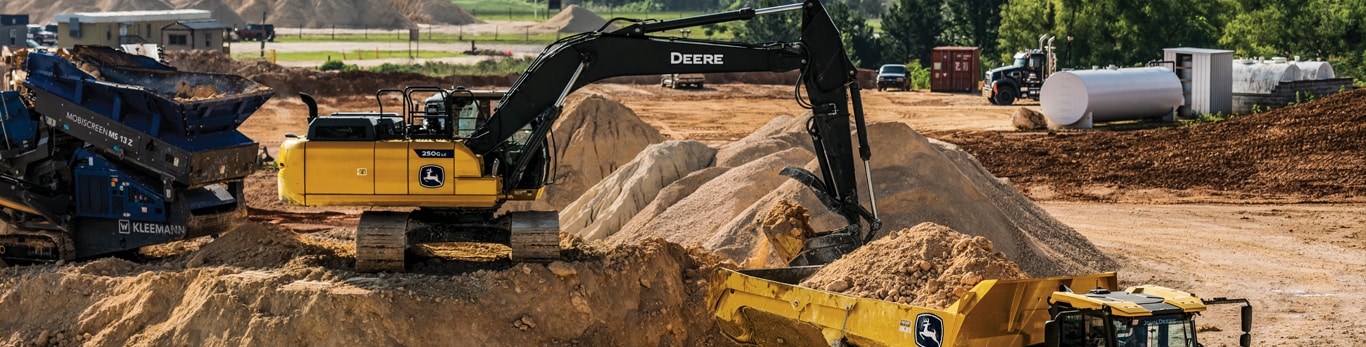 250G Excavator on a job site