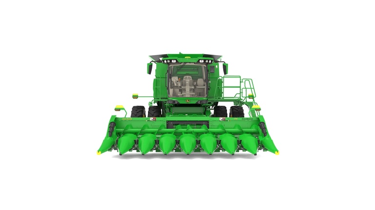 Front view of S7 600 combine on a white background