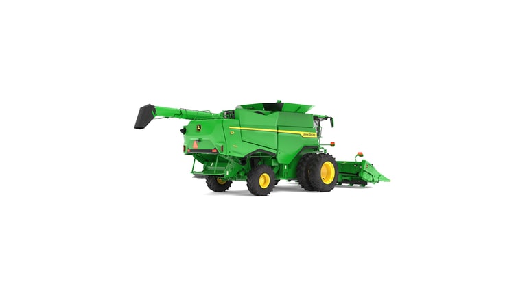 Rear right view of S7 600 combine on a white background