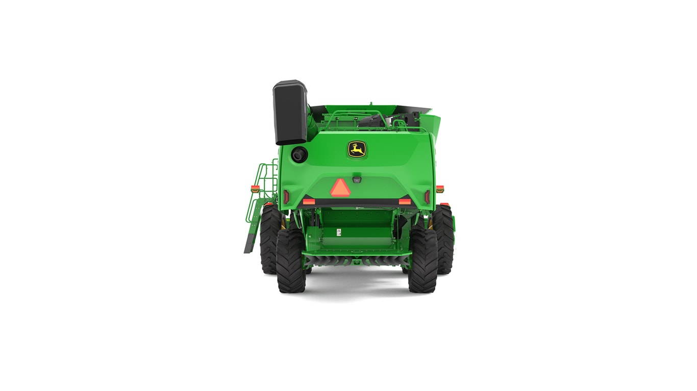 Rear view of S7 600 combine on a white background