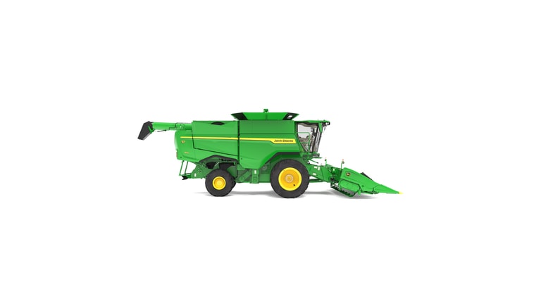 Right view of S7 600 combine on a white background