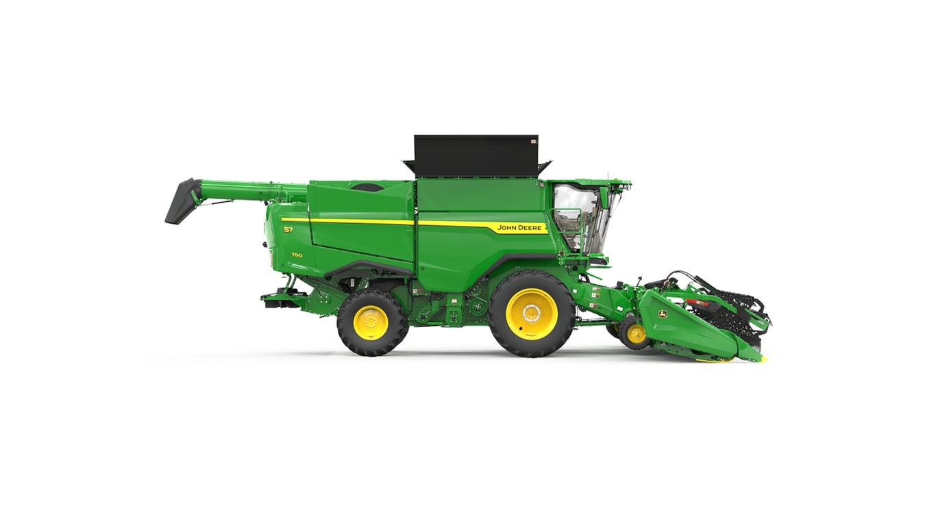 Left view of S7 700 Combine on a white background