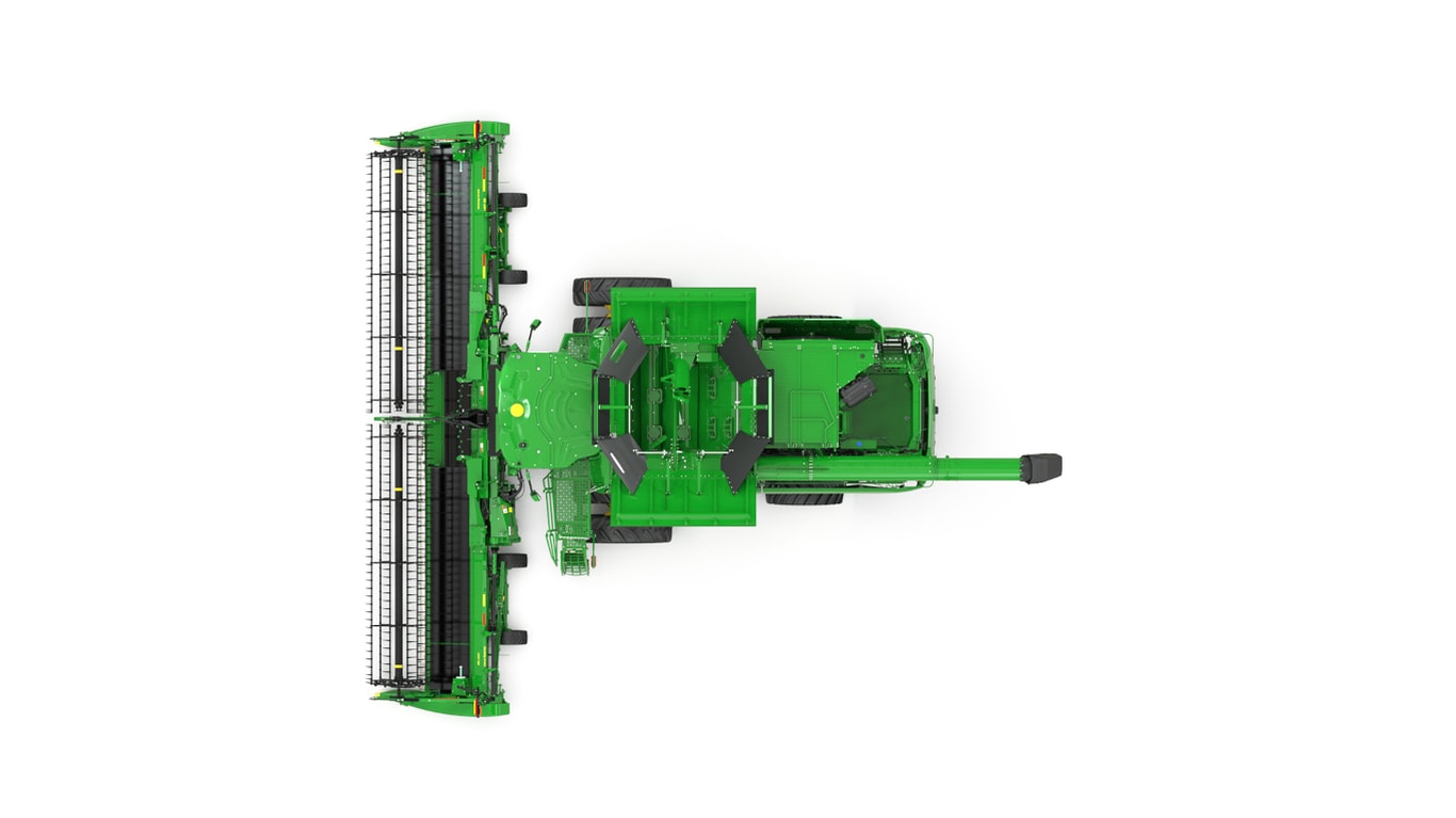 Top view of S7 700 Combine on a white background