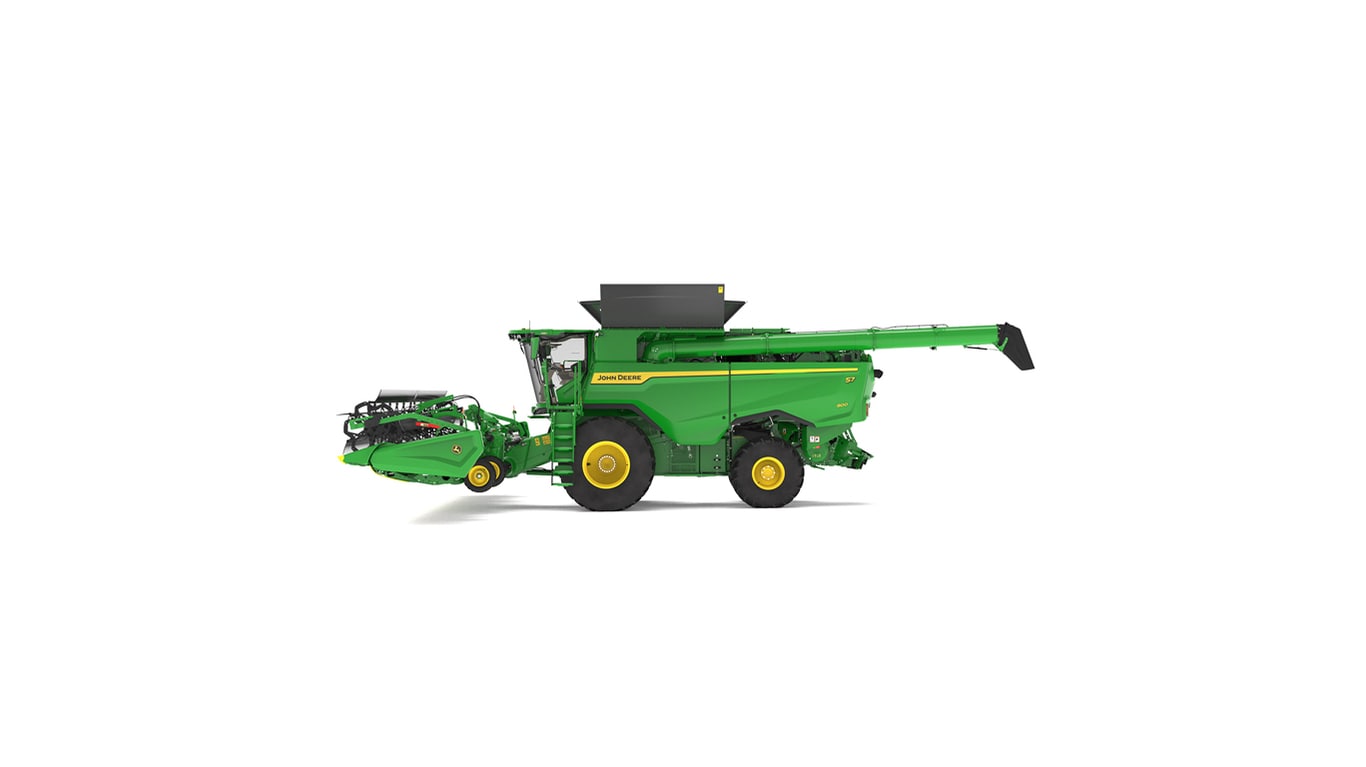 Left of S7 800 Combine on a white background