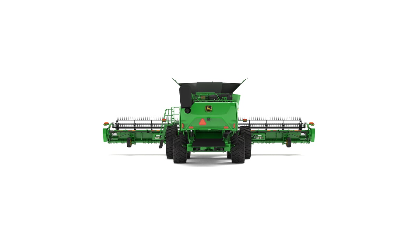 Rear of S7 800 Combine on a white background