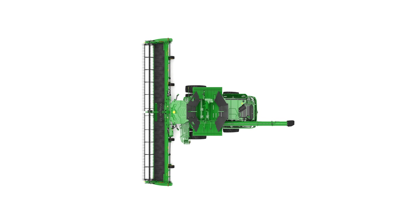 Top view of S7 800 Combine on a white background