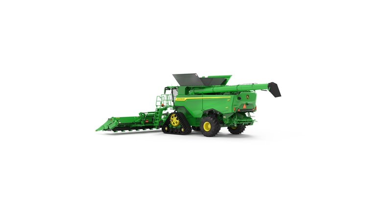 Left rear view of S7 900 Combine on a white background