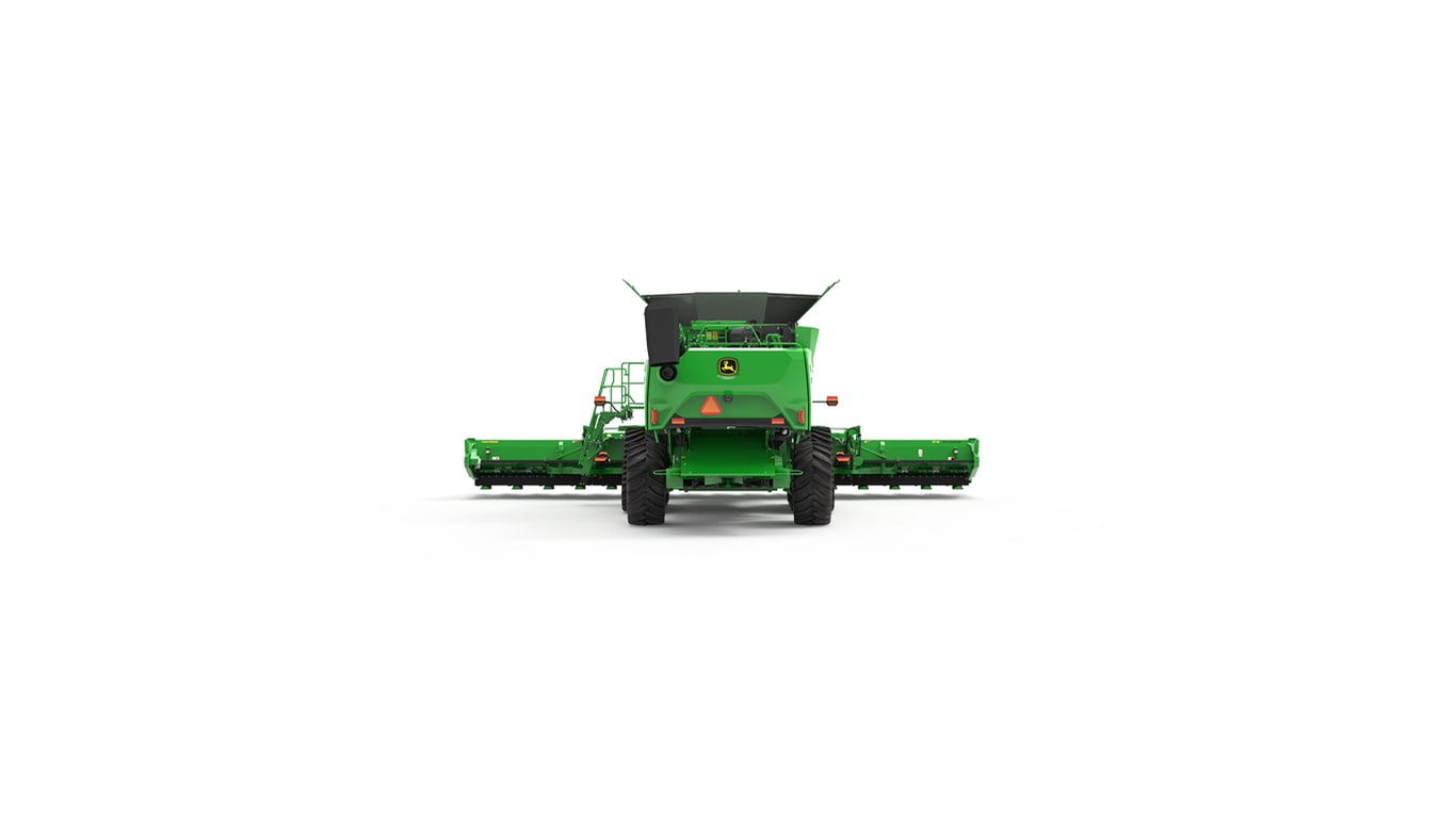 Rear view of S7 900 Combine on a white background