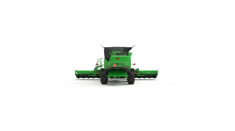 Rear view of S7 900 Combine on a white background