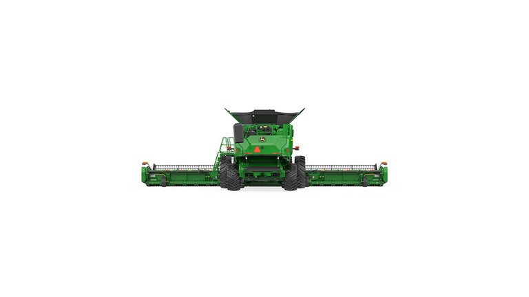 Rear view of x9 1000 combine on a white background (4th thumbnail)