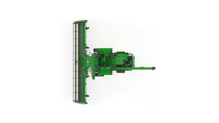 Top view of x9 1000 combine on a white background (9th thumbnail)