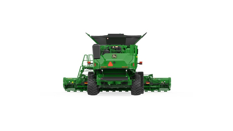 Rear view of x9 1100 combine on a white background