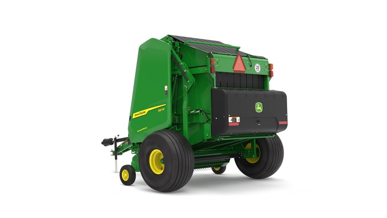 Rear left facing 561M Round Baler on a white background (5th thumbnail)