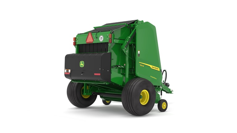 Rear right facing 561M Round Baler on a white background (3rd thumbnail)