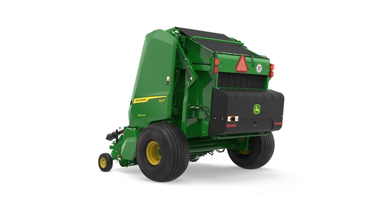 Rear left facing 561R Round Baler on a white background (5th thumbnail)