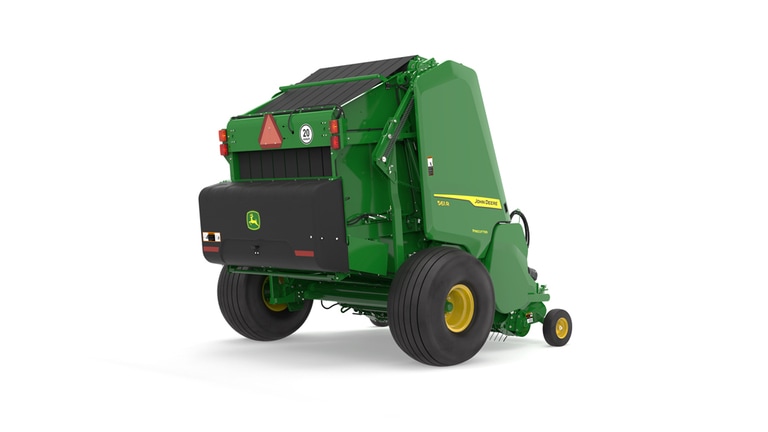 Rear right facing 561R Round Baler on a white background (3rd thumbnail)
