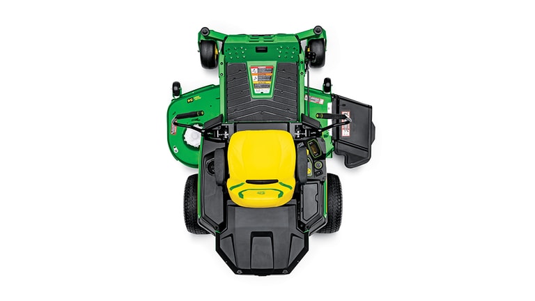 Top view studio image of a Z380R ZTrak Zero-Turn Mower