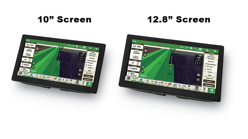 Two G5 Plus screen displays; the 10-inch screen on the left and the 12.8-inch screen on the right