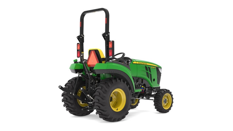 Rear-right facing 2038R Compact Tractor on a white background (5th thumbnail)