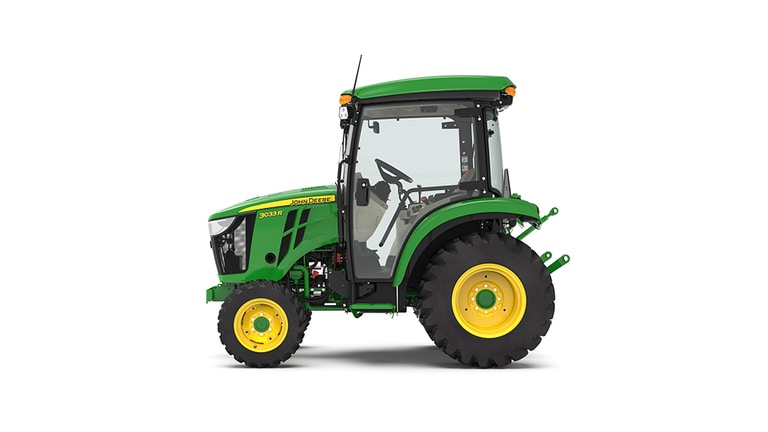 Left facing 3033R Compact Tractor on a white background (2nd thumbnail)