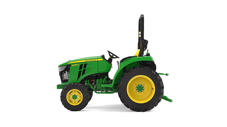 Left facing 3035D Compact Tractor on a white background (2nd thumbnail)