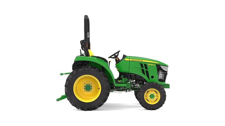 Right facing 3035D Compact Tractor on a white background (6th thumbnail)