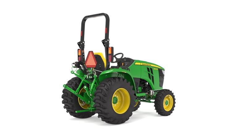 Rear-right facing 3039R Compact Tractor on a white background (5th thumbnail)