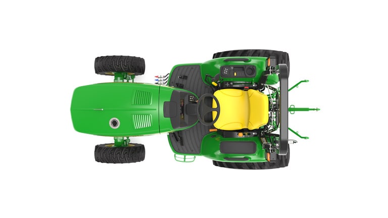 Top view of 3039R Compact Tractor on a white background (9th thumbnail)