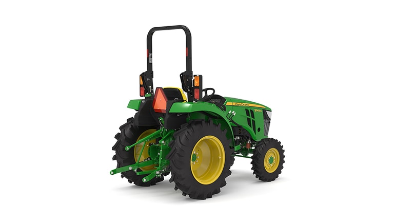 Rear-right facing 3043D Compact Tractor on a white background (5th thumbnail)