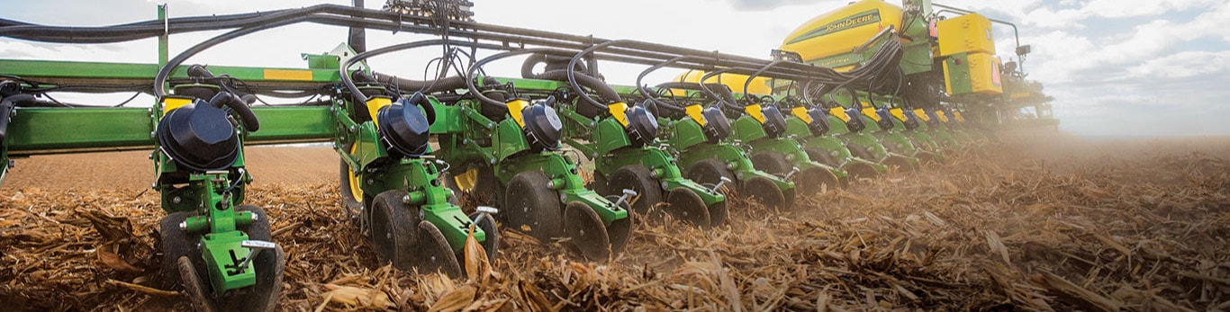 An ExactEmerge planter being run through a field