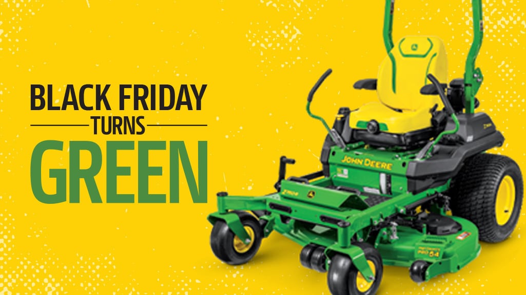 Black Friday Turns Green: Studio image of a Z760R zero-turn mower