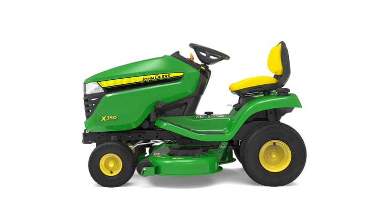 Left-facing X350 Lawn Tractor on a white background