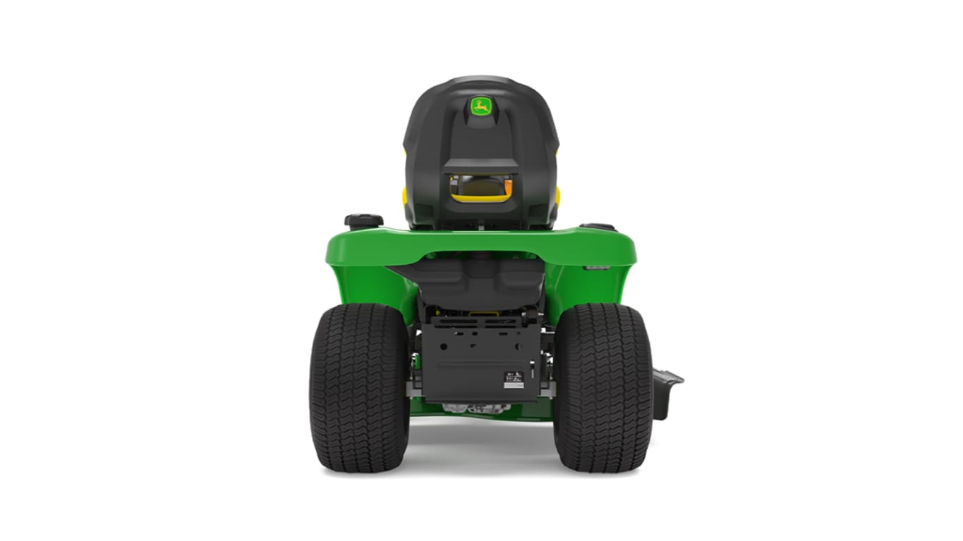 Rear-facing X350 Lawn Tractor on a white background