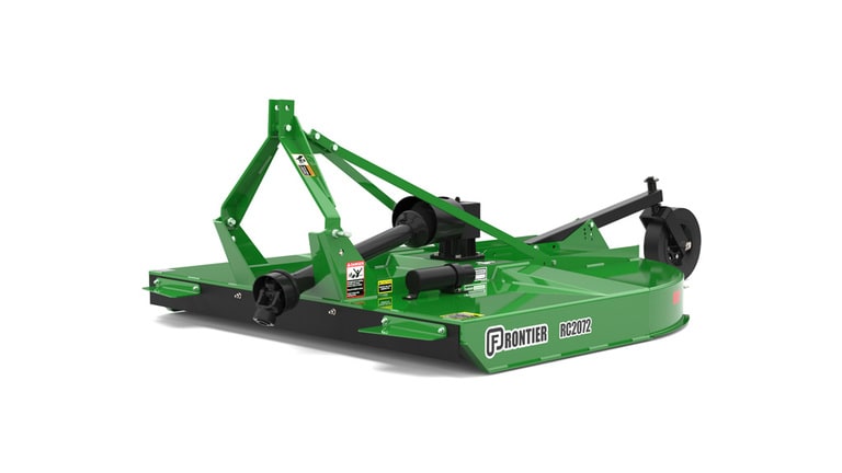 Studio shot of a green front-left-facing RC2072 rotary cutter on a white background.