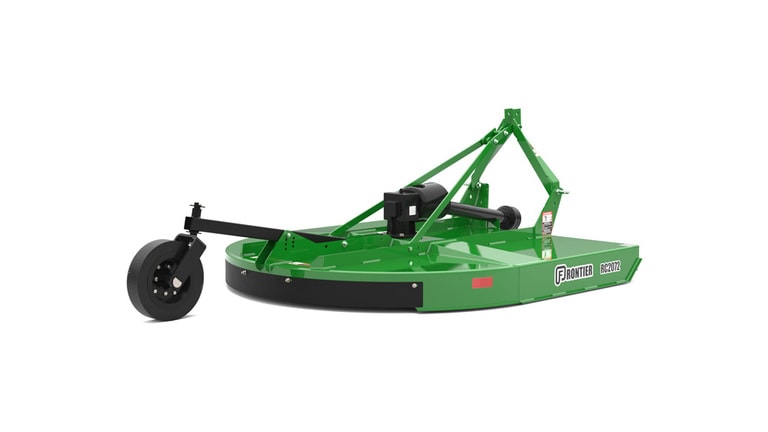 Studio shot of a green rear-left-facing RC2072 rotary cutter on a white background.