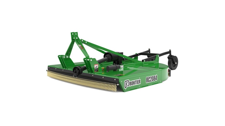 Studio shot of a green front-left-facing RC2084 rotary cutter on a white background.