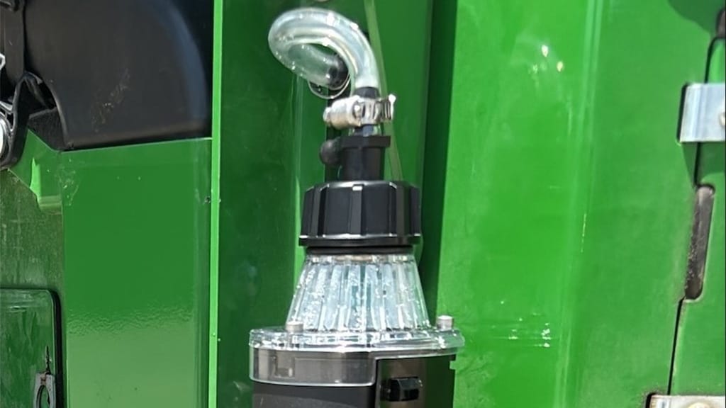 Close-up view of nozzle